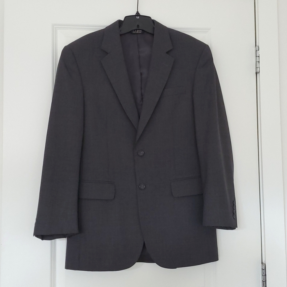 JoS. A. Bank charcol dark gray wool jacket size 38R